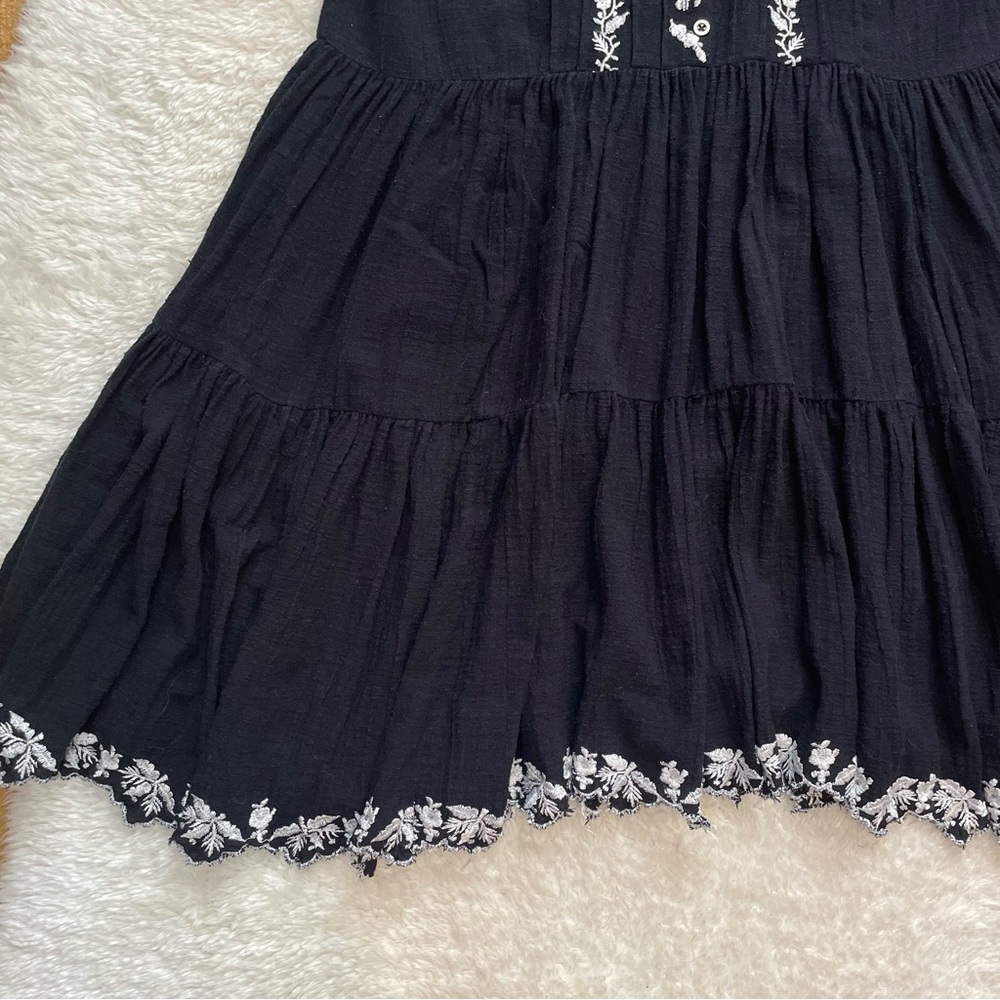 Free People Santiago black white embroidered endless summer mini dress - Picture 9 of 10